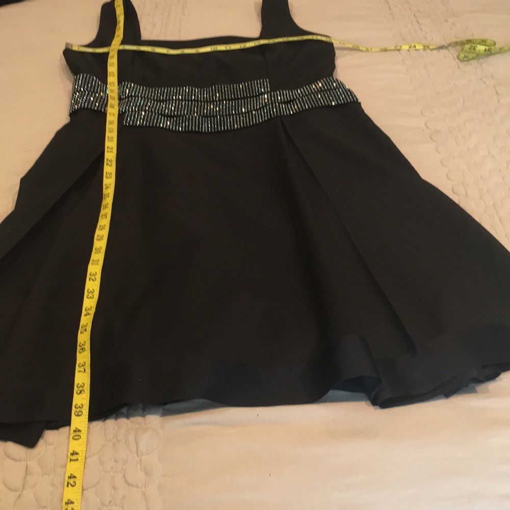 Tory Burch Black Midi Dress with Embellished Waist - Picture 11 of 16